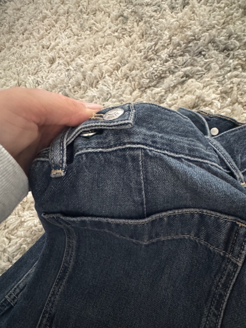 Madewell Wide-Leg Dark Wash Jeans - Picture 5 of 5